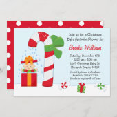 Kerstfeest Baby Sprinkle Shower-uitnodiging Kaart (Voorkant / Achterkant)