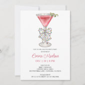 Kerstfeest Bachelorette Cocktail Party Kaart (Voorkant)