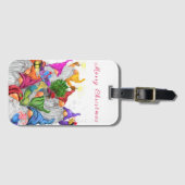 Kerstfeest Bagagelabel Happy Gnomen Party (Voorkant (horizontaal))