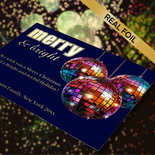 Kerstfeest Bal Folie Feestdagenkaart