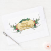 Kerstfeest banner rechthoekige sticker (Envelop)
