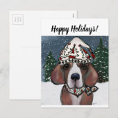 KERSTFEEST BEAGLE FEESTDAGENKAART (Voorkant / Achterkant)
