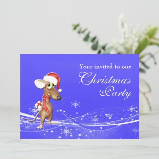 Kerstfeest bedrijf kaart (Staand voorkant)