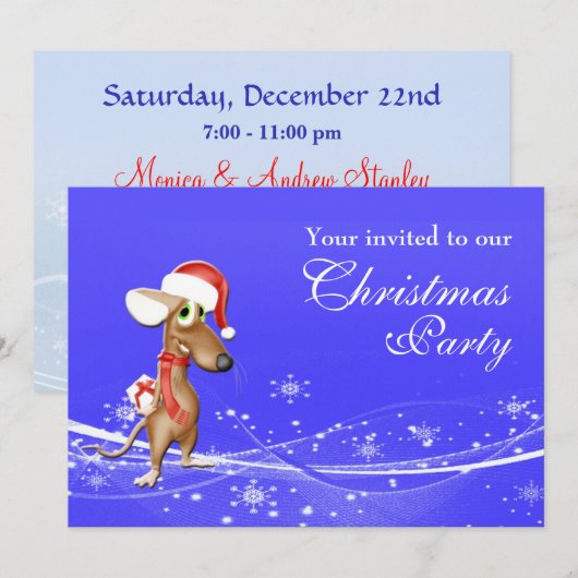 Kerstfeest bedrijf kaart (Voorkant / Achterkant)