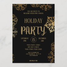 Kerstfeest Bedrijf | Zwart en Goud Glitters