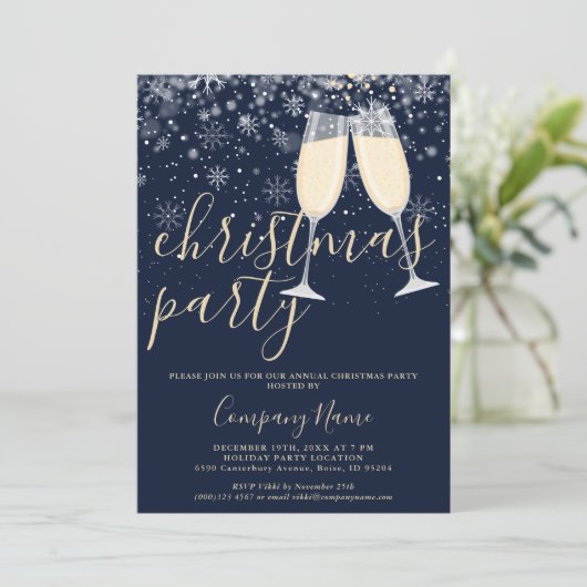 Kerstfeest Bedrijfsbureau Vakantiefeest Kaart (Staand voorkant)