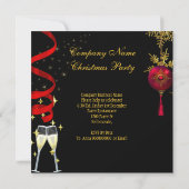 Kerstfeest Bedrijfsfeest Champagne Hoge Hakken Kaart (Achterkant)