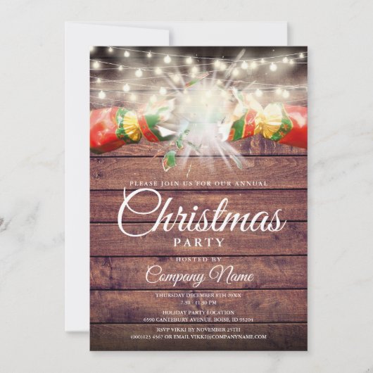 Kerstfeest Bedrijfsfeest Kaart (Voorkant)