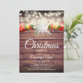 Kerstfeest Bedrijfsfeest Kaart (Staand voorkant)