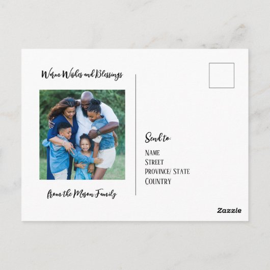 Kerstfeest Beer Briefkaart (Achterkant)