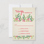 Kerstfeest Bes Takken Kerstfeest Partij RSVP Kaartje (Voorkant)