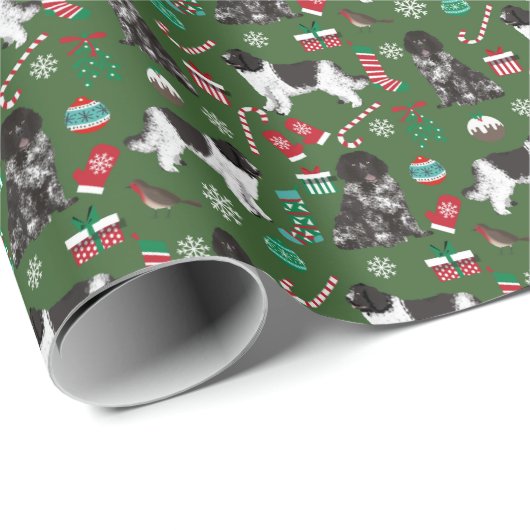 Kerstfeest bij Newfoundland Cadeaupapier (Rol Hoek)