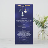 Kerstfeest blauw kabouter nordic menu (Staand voorkant)