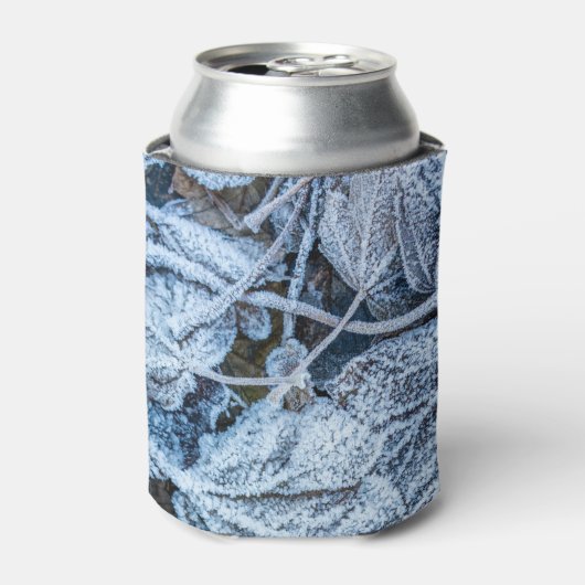 Kerstfeest Blauwe Blauwe Blauwblaasjes sneeuwwinte Blikjeskoeler (Blikje Voorkant)