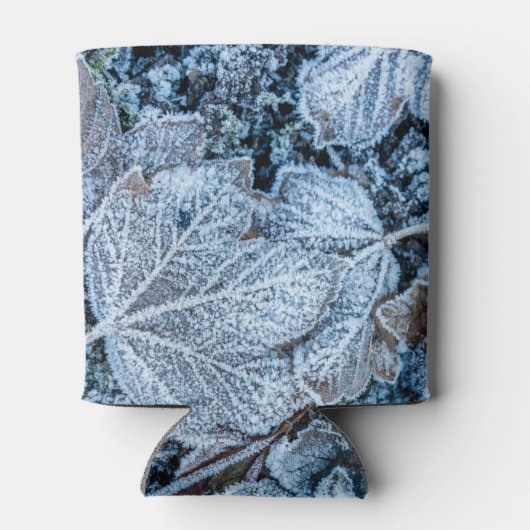 Kerstfeest Blauwe Blauwe Blauwblaasjes sneeuwwinte Blikjeskoeler (Achterkant)