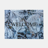 Kerstfeest Blauwe Blauwe Blauwblaasjes sneeuwwinte Deurmat (Voorkant)