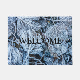 Kerstfeest Blauwe Blauwe Blauwblaasjes sneeuwwinte Deurmat