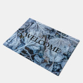 Kerstfeest Blauwe Blauwe Blauwblaasjes sneeuwwinte Deurmat (Schuin)