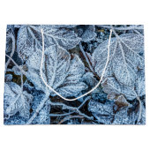 Kerstfeest Blauwe Blauwe Blauwblaasjes sneeuwwinte Groot Cadeauzakje (Voorkant)