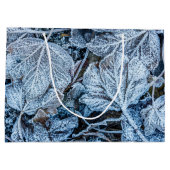 Kerstfeest Blauwe Blauwe Blauwblaasjes sneeuwwinte Groot Cadeauzakje (Achterkant)