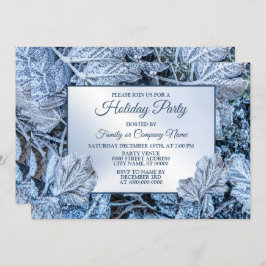 Kerstfeest Blauwe Blauwe Blauwblaasjes sneeuwwinte Kaart