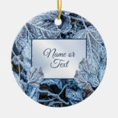 Kerstfeest Blauwe Blauwe Blauwblaasjes sneeuwwinte Keramisch Ornament (Voorkant)