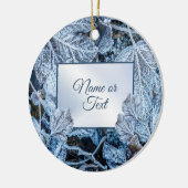 Kerstfeest Blauwe Blauwe Blauwblaasjes sneeuwwinte Keramisch Ornament (Links)