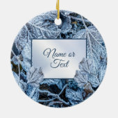 Kerstfeest Blauwe Blauwe Blauwblaasjes sneeuwwinte Keramisch Ornament (Achterkant)