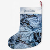 Kerstfeest Blauwe Blauwe Blauwblaasjes sneeuwwinte Kleine Kerstsok (Achterkant)