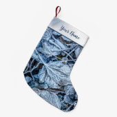 Kerstfeest Blauwe Blauwe Blauwblaasjes sneeuwwinte Kleine Kerstsok (Voorkant (Hangend))