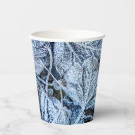 Kerstfeest Blauwe Blauwe Blauwblaasjes sneeuwwinte Papieren Bekers