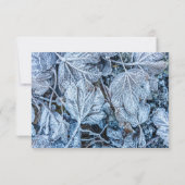 Kerstfeest Blauwe Blauwe Blauwblaasjes sneeuwwinte RSVP Kaartje (Achterkant)