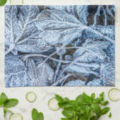 Kerstfeest Blauwe Blauwe Blauwblaasjes sneeuwwinte Theedoek (Gevouwen)