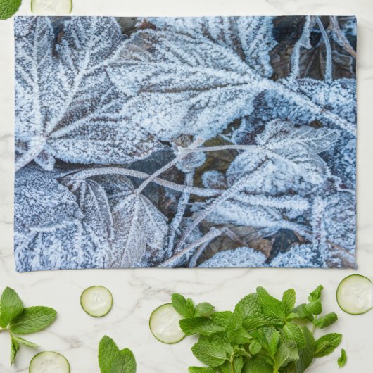 Kerstfeest Blauwe Blauwe Blauwblaasjes sneeuwwinte Theedoek (Gevouwen)