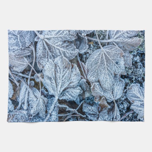 Kerstfeest Blauwe Blauwe Blauwblaasjes sneeuwwinte Theedoek (Horizontaal)
