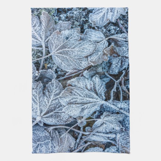 Kerstfeest Blauwe Blauwe Blauwblaasjes sneeuwwinte Theedoek (Verticaal)