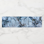 Kerstfeest Blauwe Blauwe Blauwblaasjes sneeuwwinte Waterfles Etiket (Enkel label)