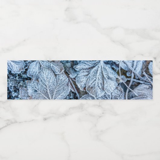 Kerstfeest Blauwe Blauwe Blauwblaasjes sneeuwwinte Waterfles Etiket (Enkel label)