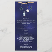 Kerstfeest blauwe kabouter Nordic menu (Voorkant)