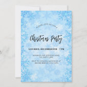 Kerstfeest blauwe sneeuwvlokken kaart (Voorkant)