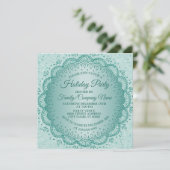 Kerstfeest Blauwgroen Feestdagen Kaart (Staand voorkant)