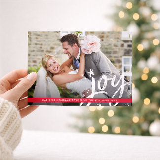 KERSTFEEST BLIJDSCHAP moderne overlay foto script Feestdagenkaart