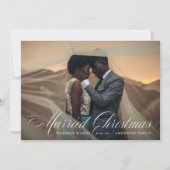 Kerstfeest | Blue Holiday-fotokaart Feestdagenkaart (Voorkant)