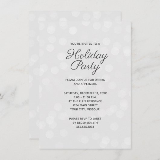 Kerstfeest Bokeh Lights Elegant Kaart (Voorkant / Achterkant)