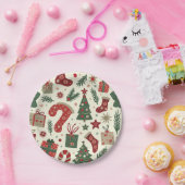 Kerstfeest borden papieren bordje (Feest)