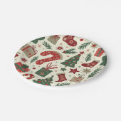 Kerstfeest borden papieren bordje (Gekanteld)