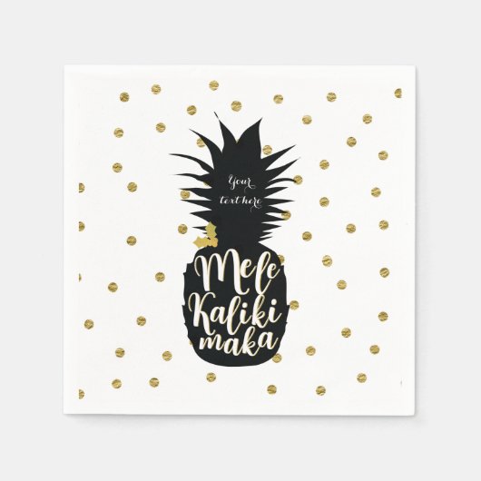 Kerstfeest Borrel Ananas Mele Kalikimaka Servetten (Voorkant)
