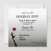 Kerstfeest Borrel Feestelijke Groet! Kaart (Achterkant)