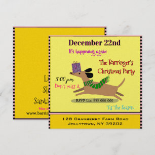 Kerstfeest Borrel Sausdog Kaart
