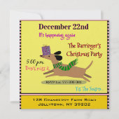 Kerstfeest Borrel Sausdog Kaart (Voorkant)